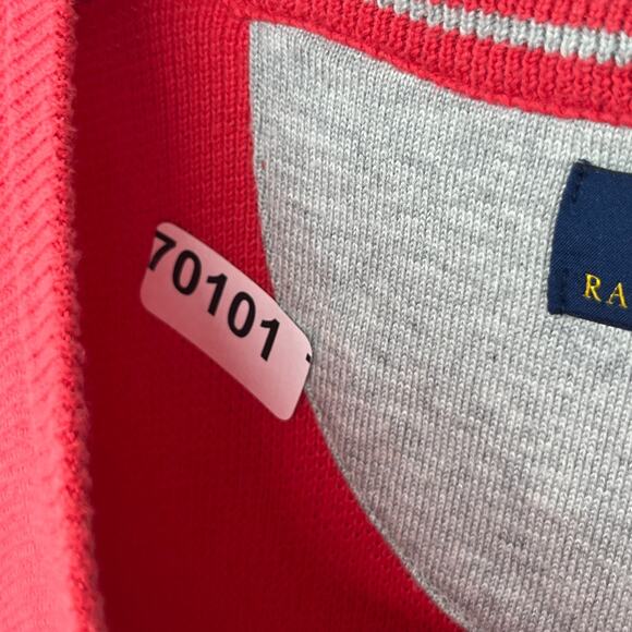 POLO RALPH LAUREN Sweater Mens S Mesh Knit Cotton Crewneck Pullover Jumper Red - Picture 16 of 16